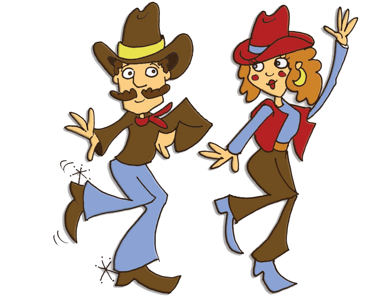 Cowboy hat line dancing clipart background