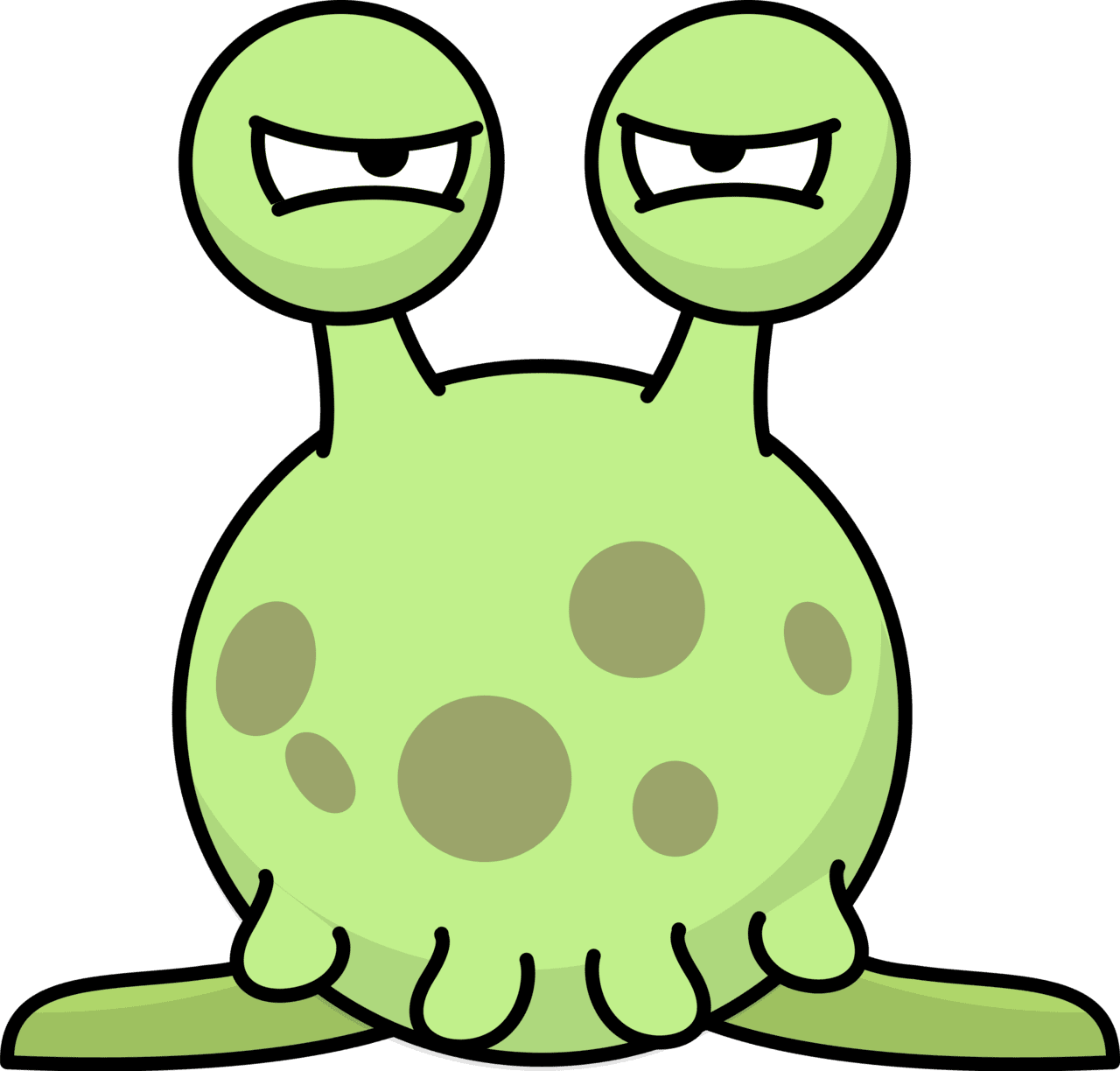 Unimpressed alien clipart logo