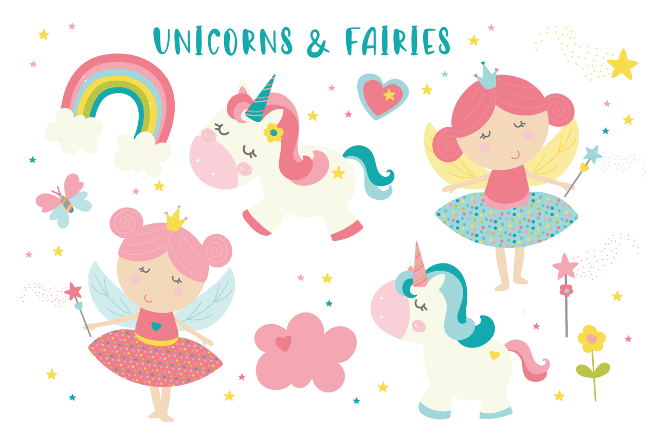 Custom designed printable creativa fabrica unicorn clipart logo