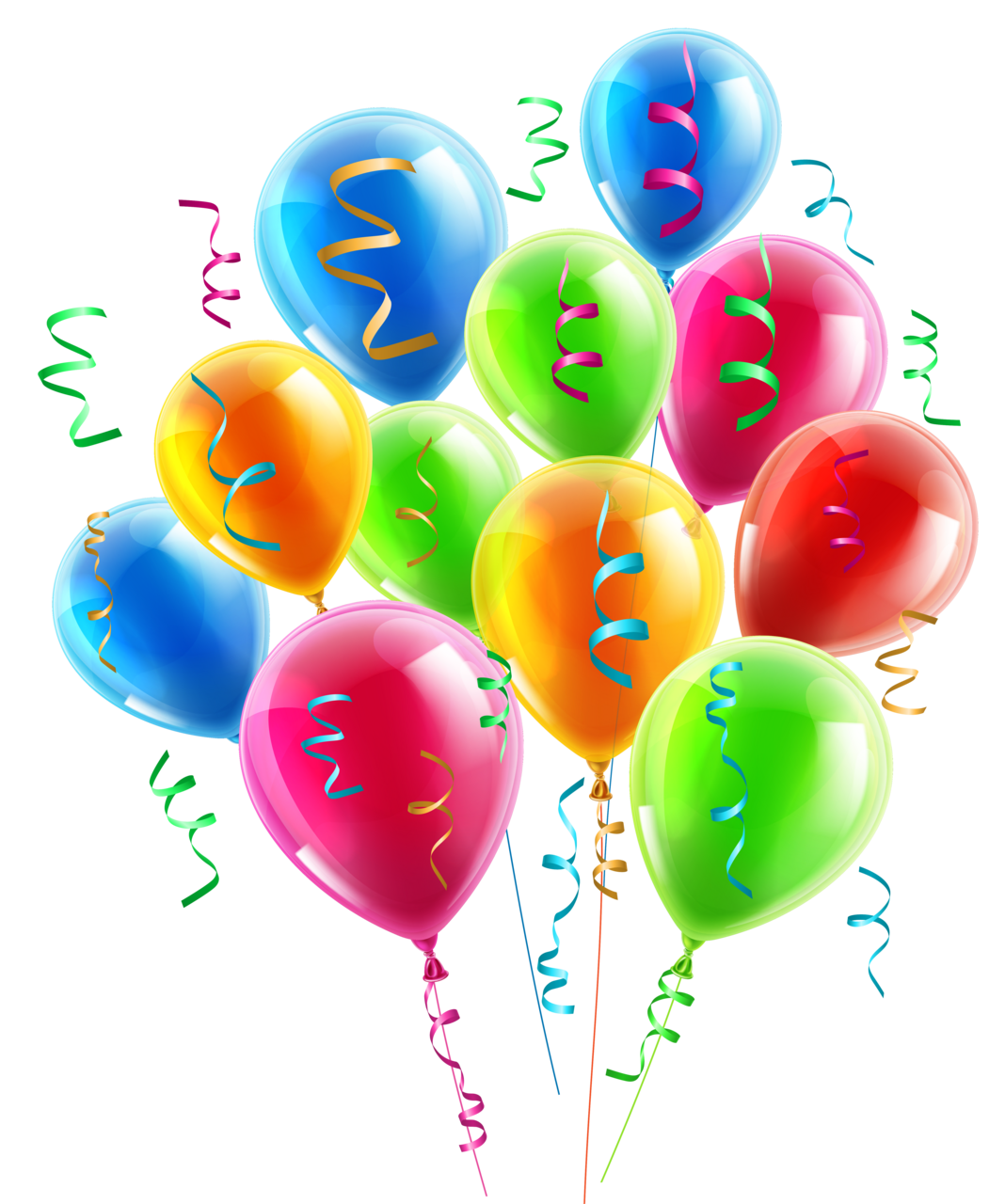 January balloons decor clipart picture