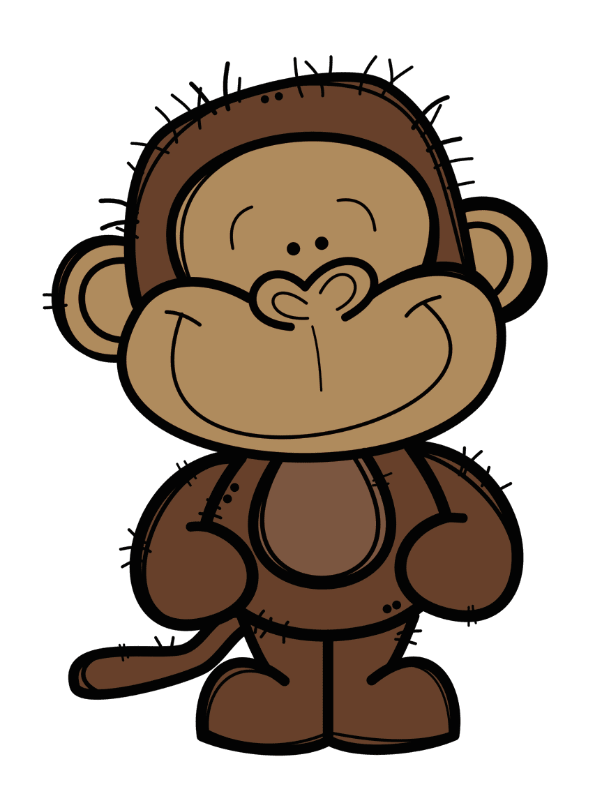 Monkey pin page clipart free 2