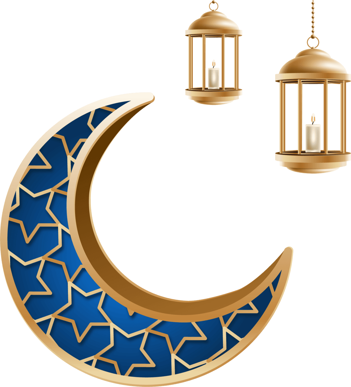 Moon phase abstract lamp ramadan kareem vector image clipart