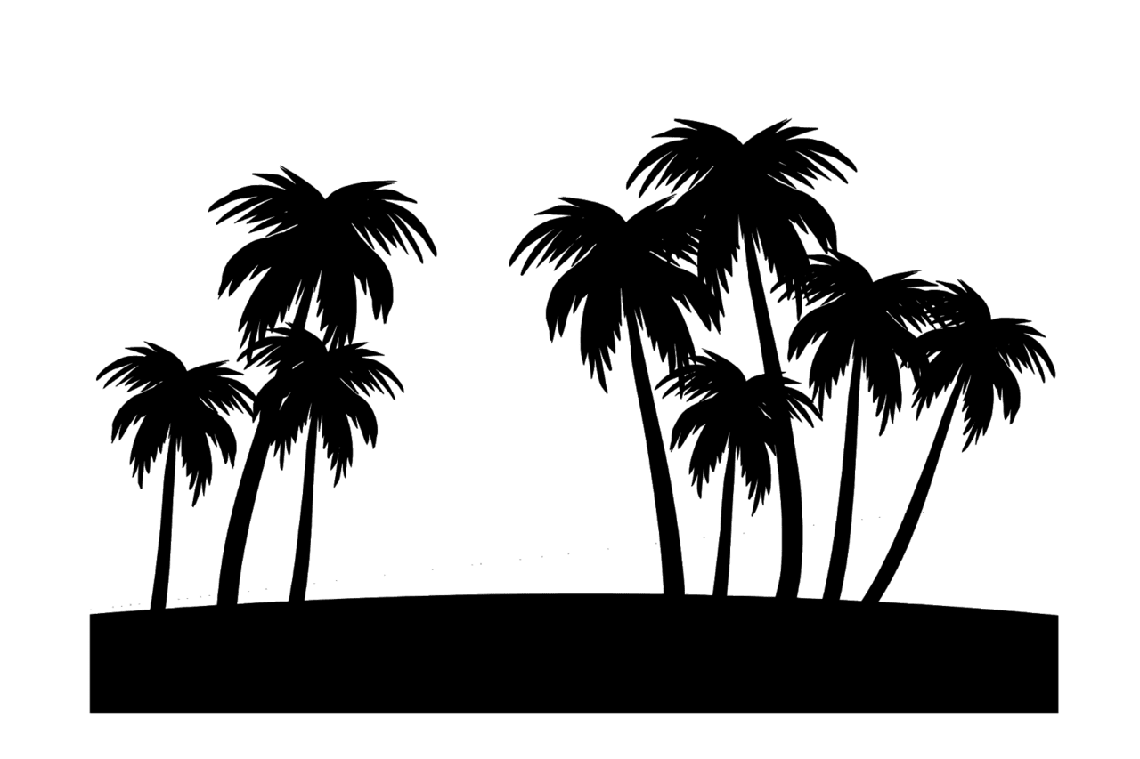 Of palm tree silhouette clipart clip art