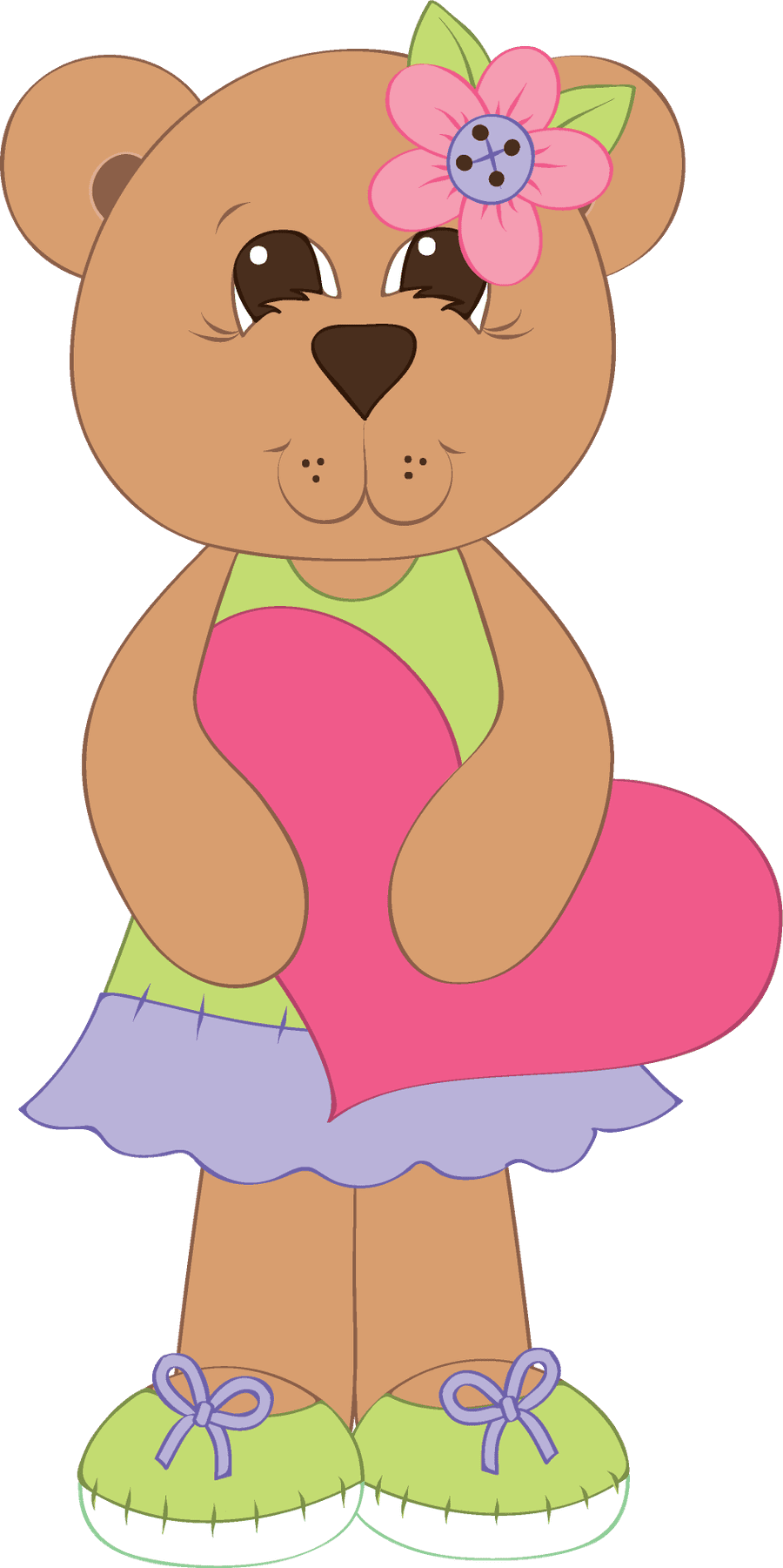 Teddy bear pin page clipart logo 4