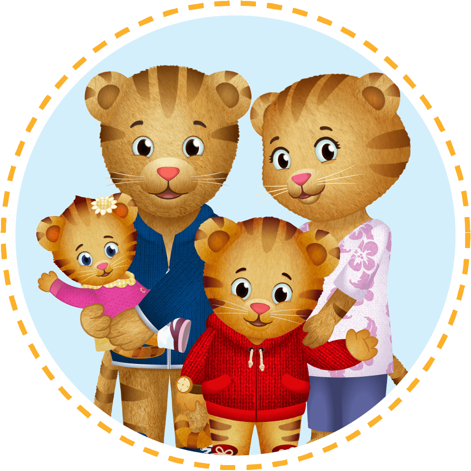 Tiger creators fred rogers productions clipart clip art