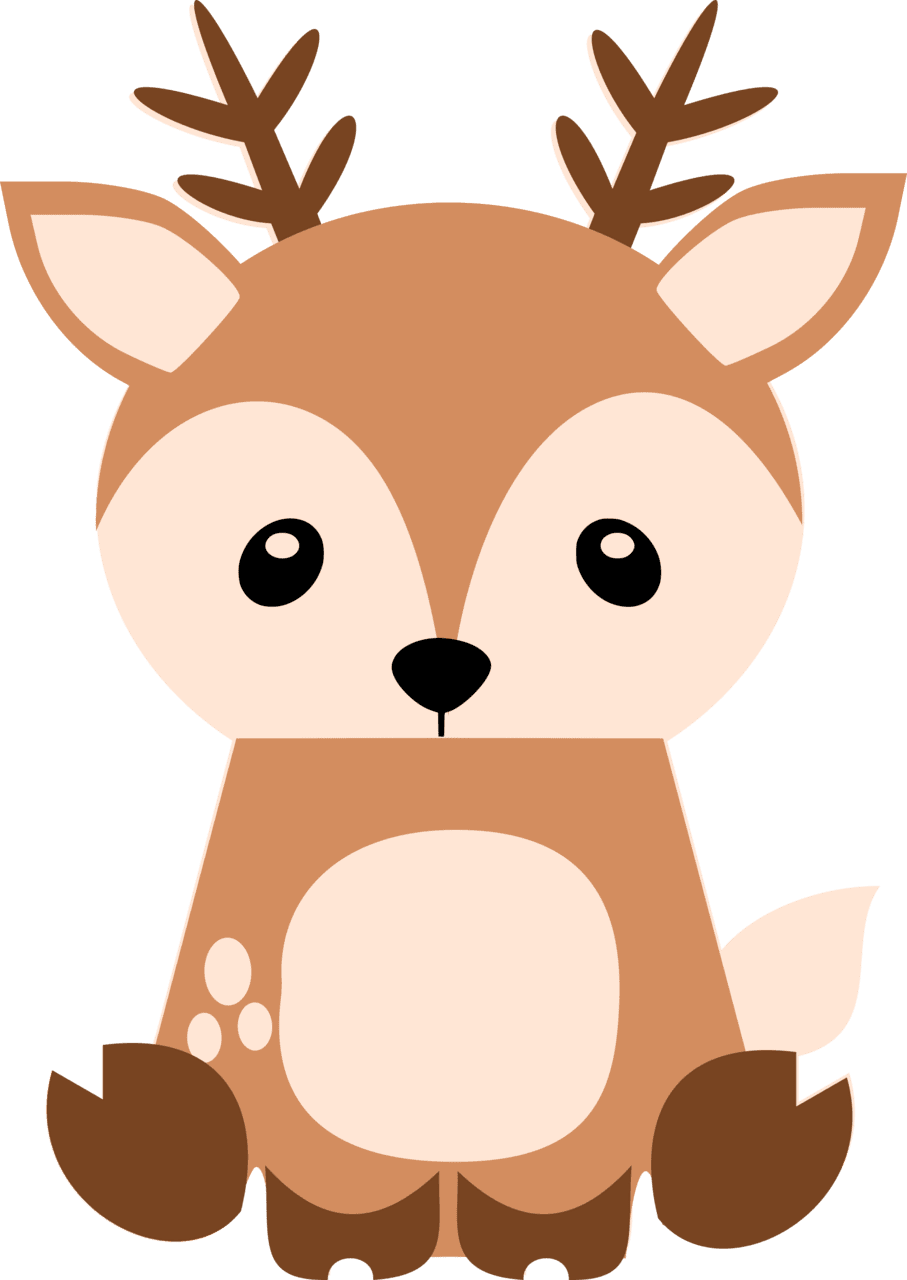 Deer pin page clipart vector 2