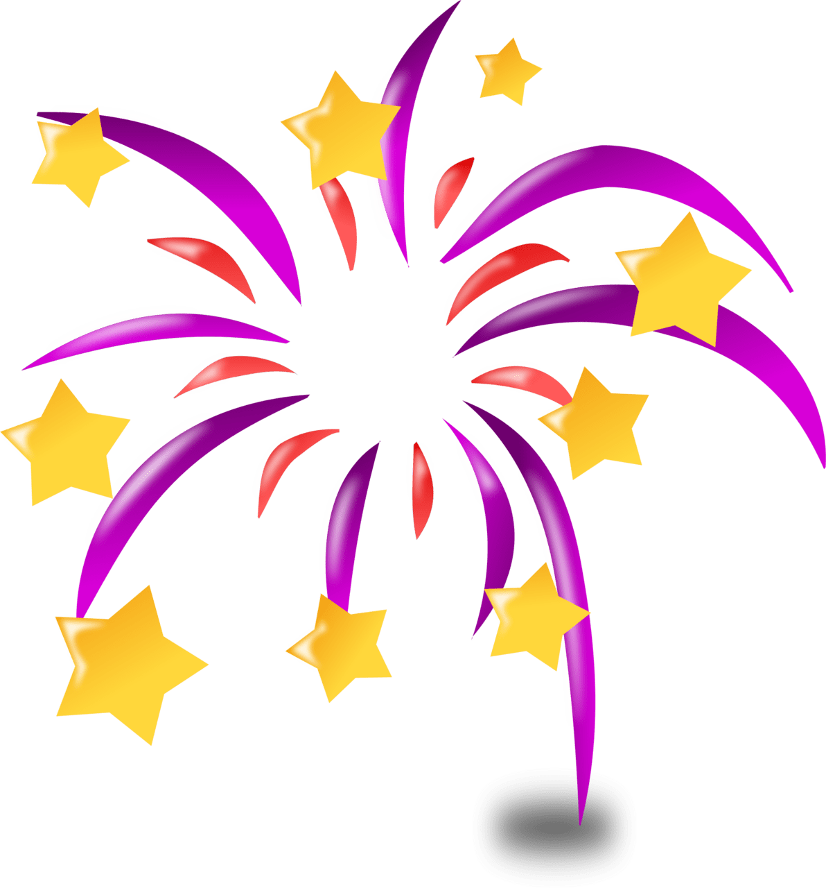 Fireworks new year clipart free