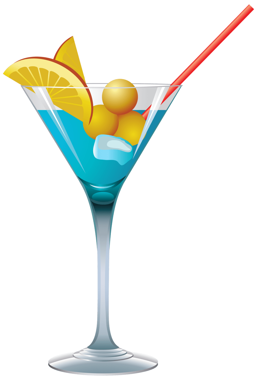 Lemon blue cocktail clipart best free