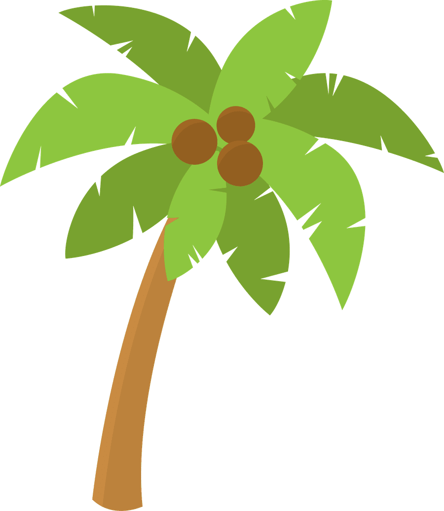 Palm tree pin page clipart free