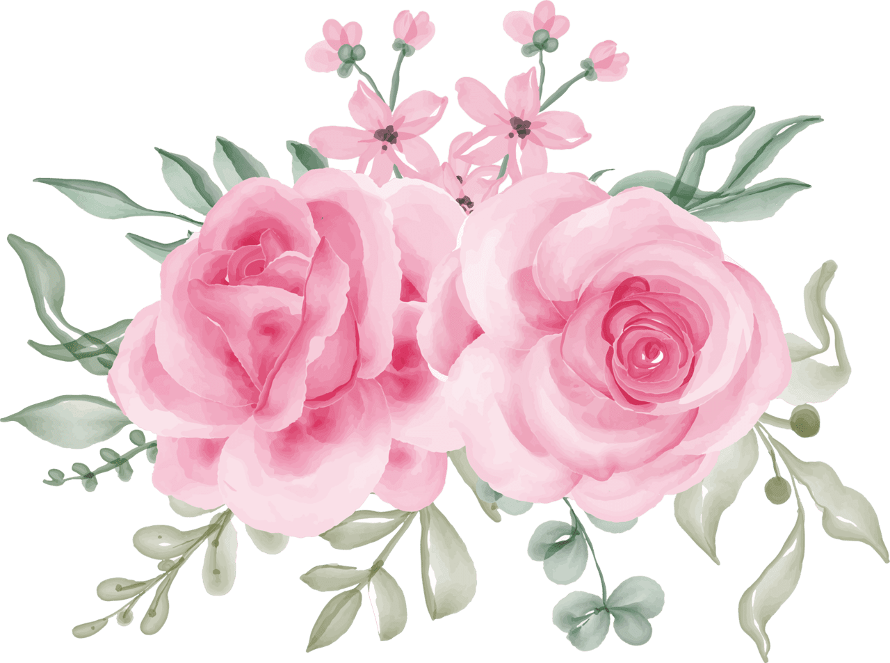 Spring rose flower clipart vector