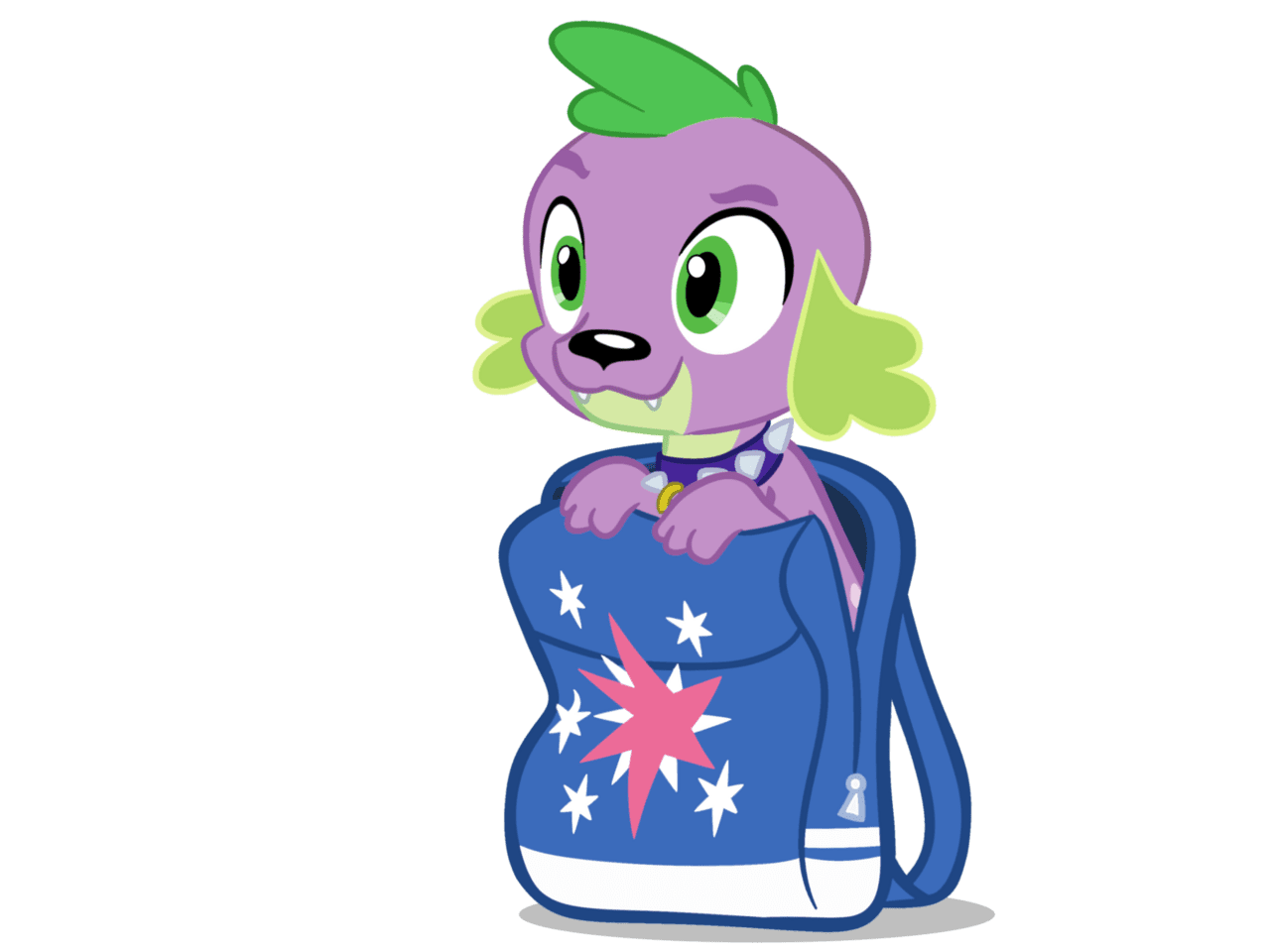 Mlp spike as dog in twilight backpack by neriani deviantart clipart transparent