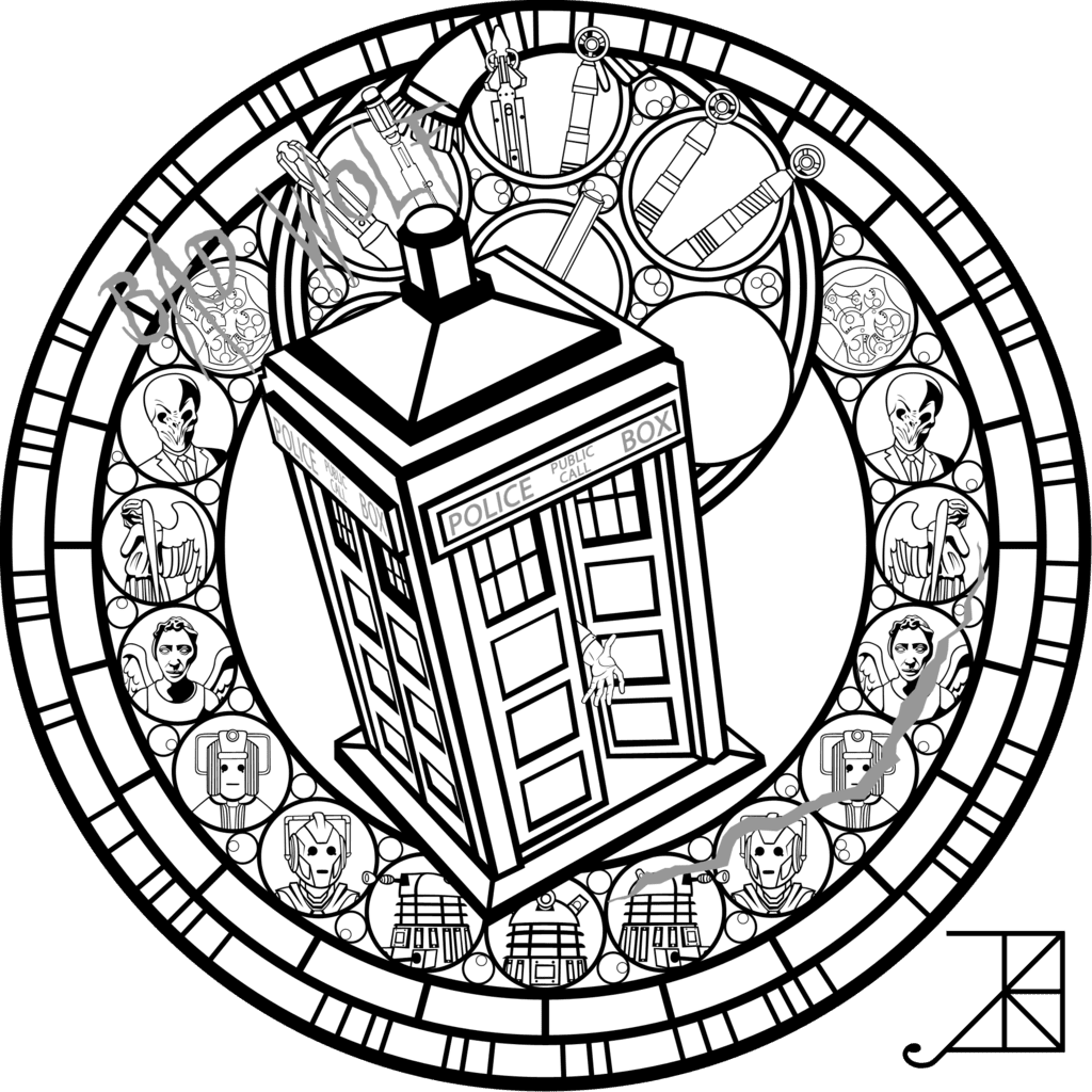 Doctor who coloring pages books book clipart image