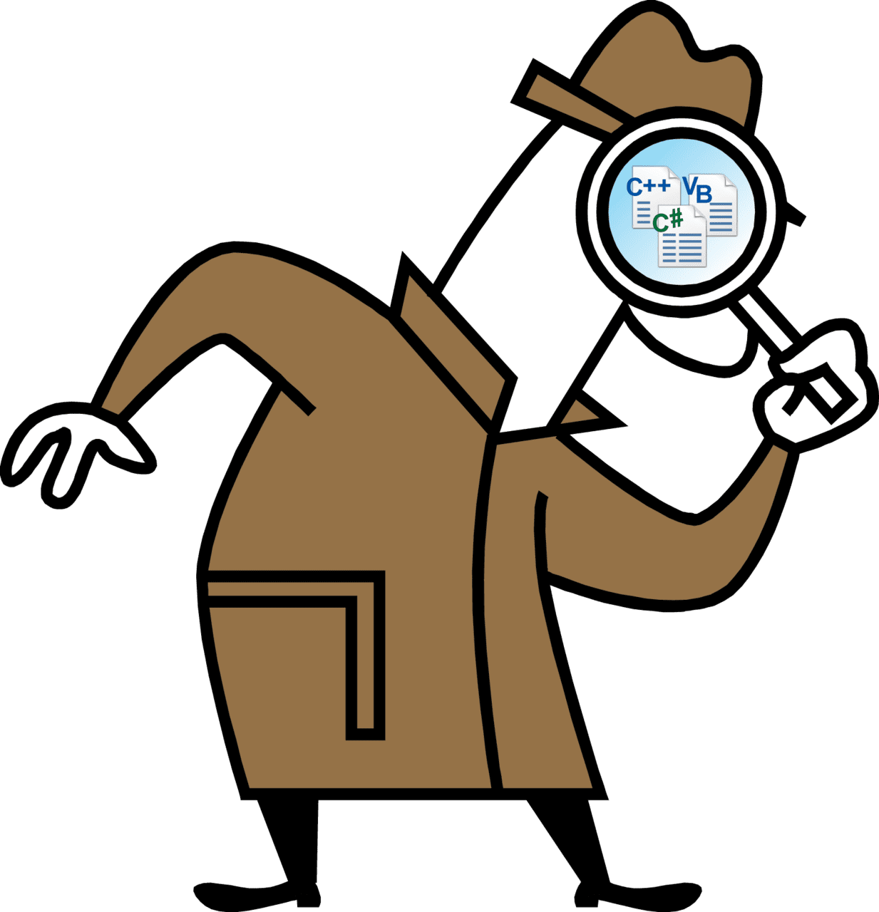 Magnifying glass bursada dedektif clipart background