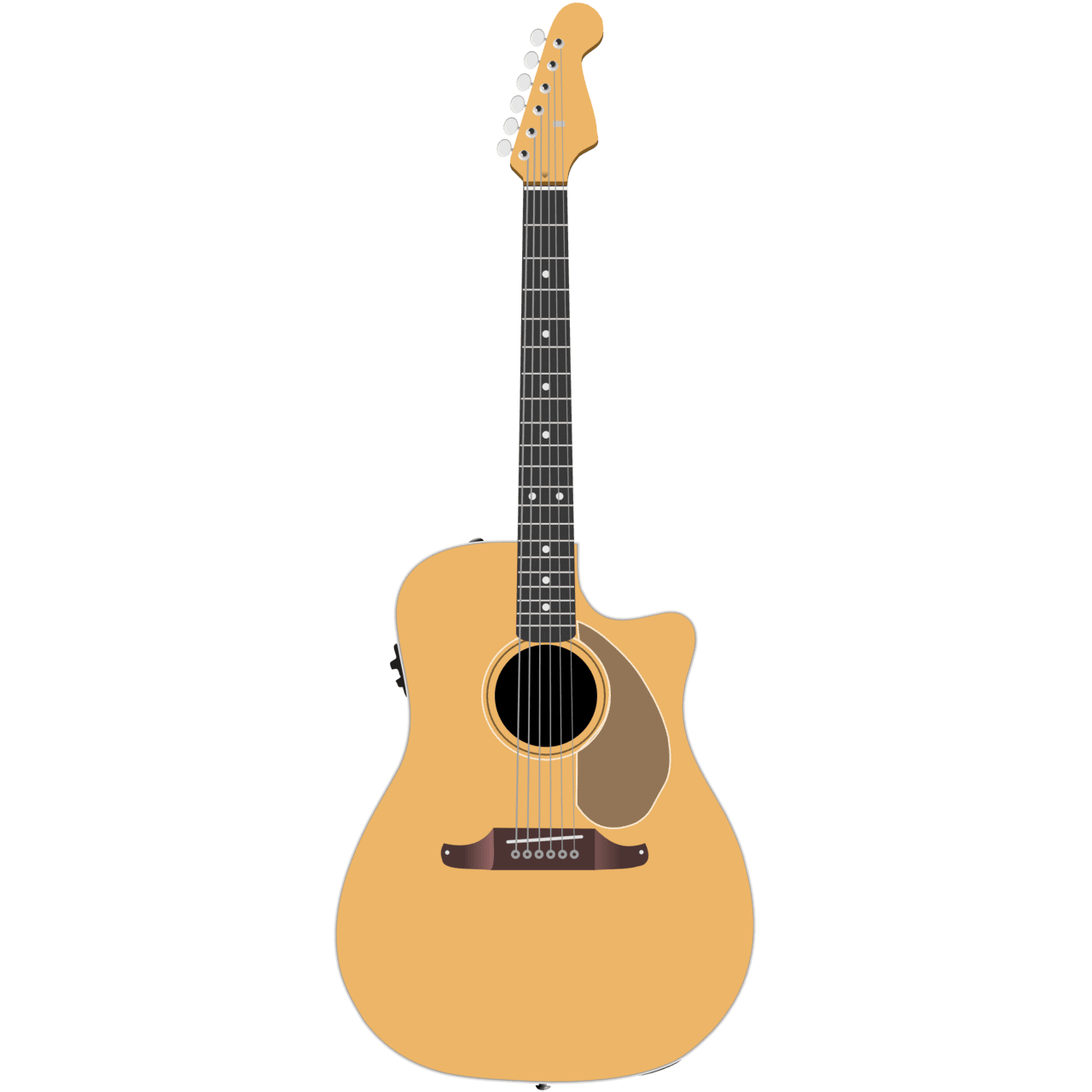 Cartoon guitar vector clipart