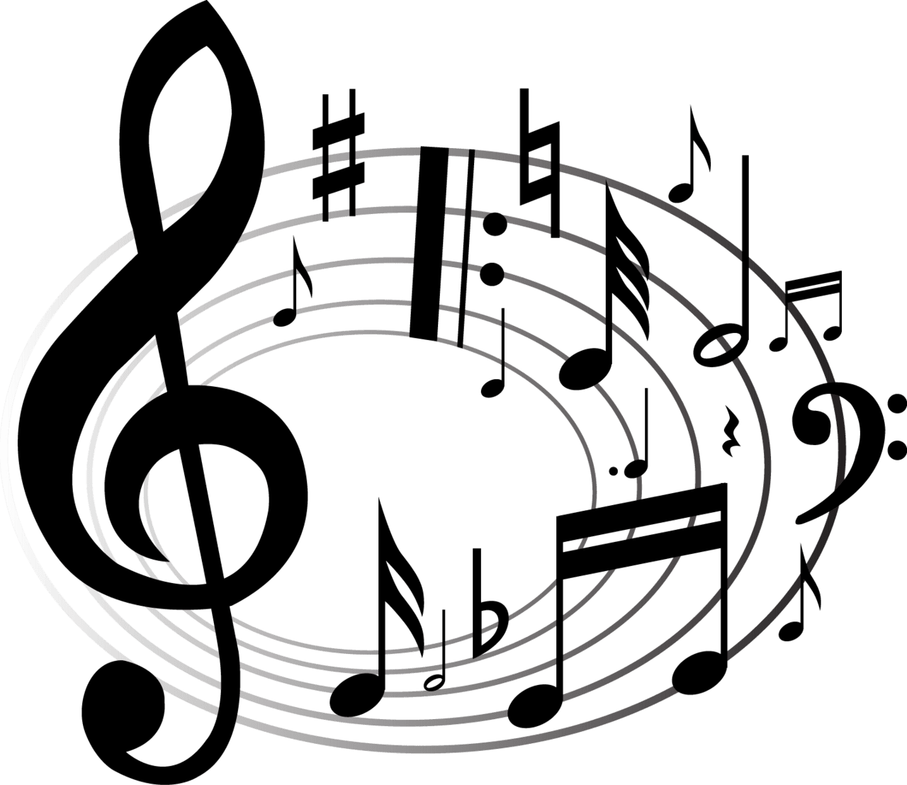 Music note drawings to print clipart free