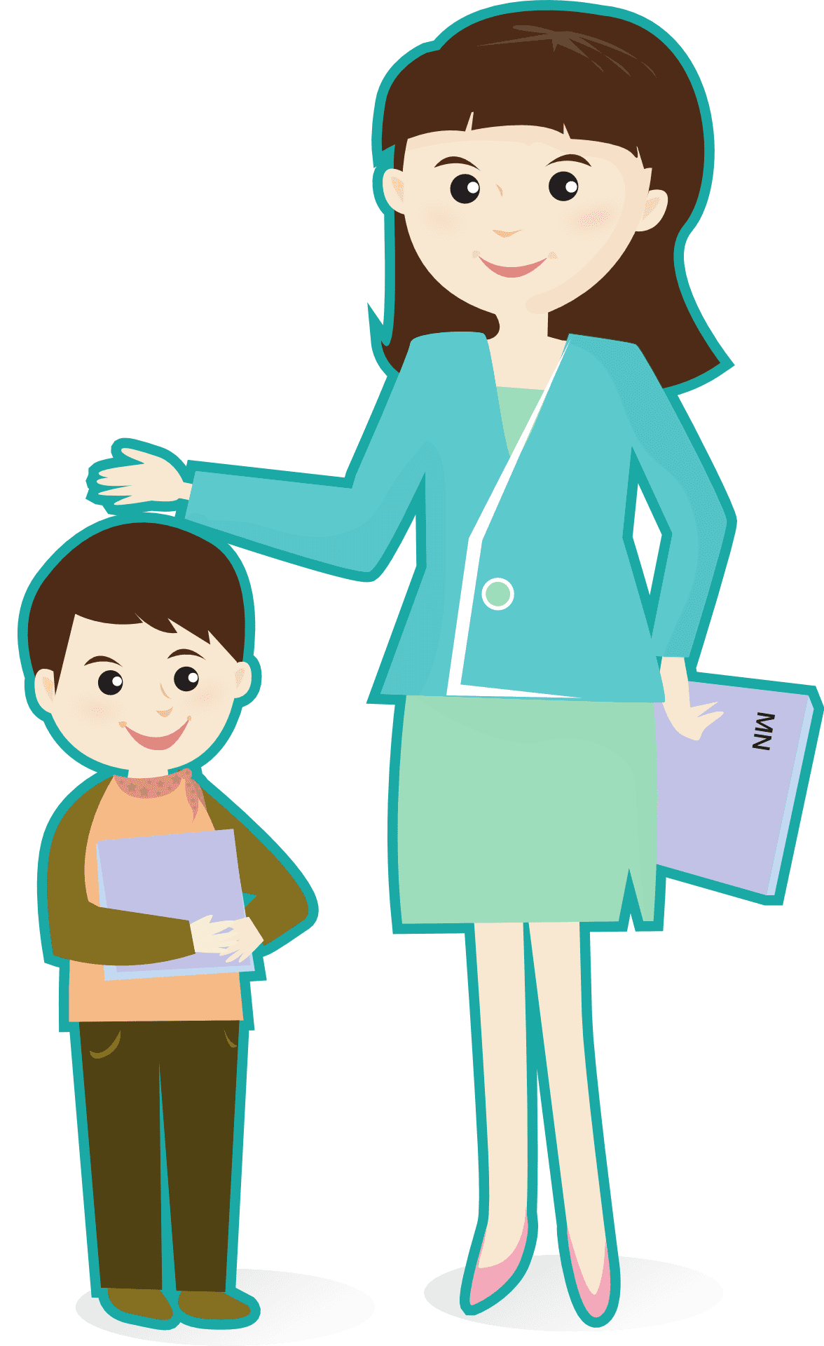 Teacher pin page clipart vector