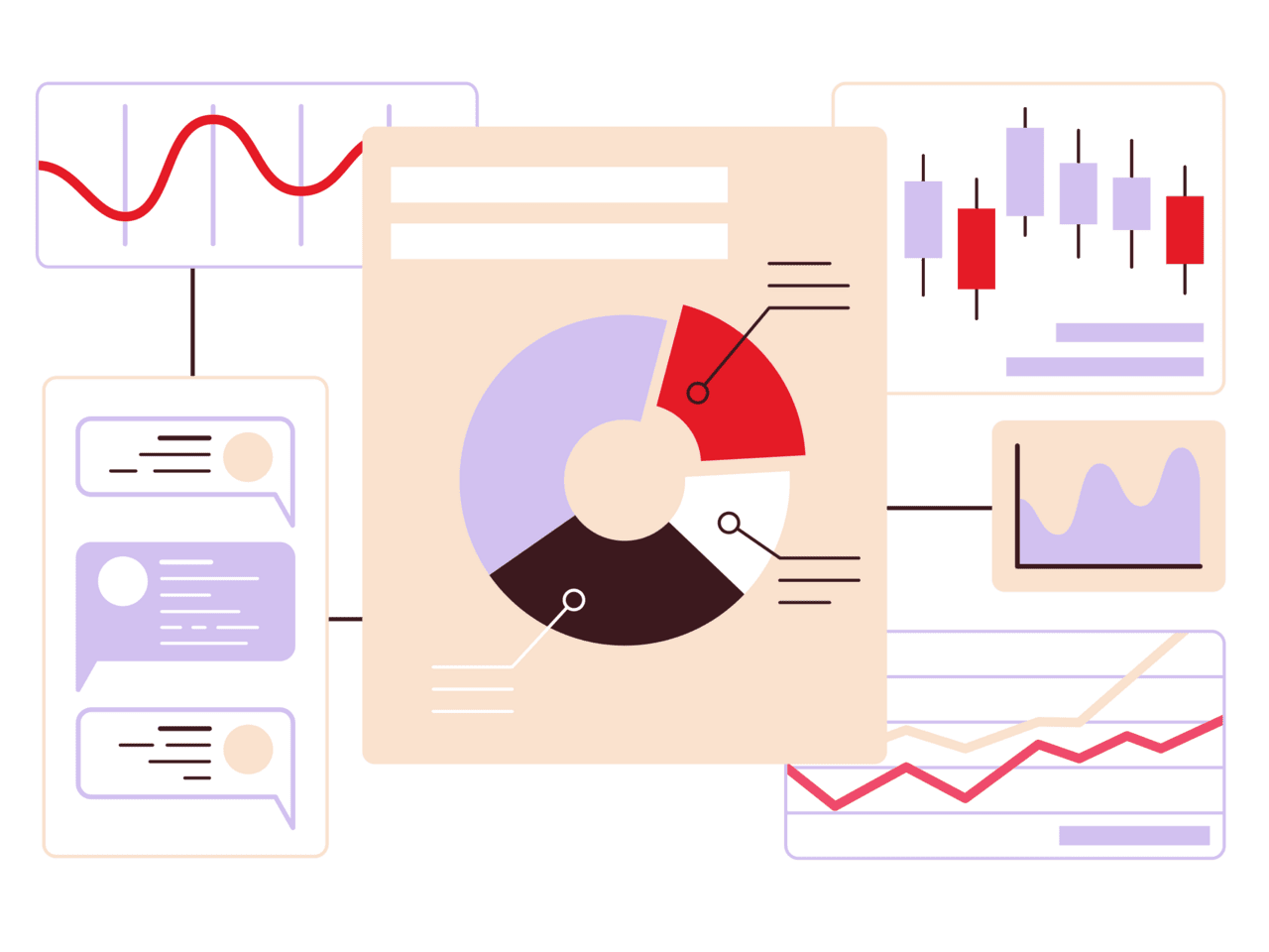 Magnifying glass analytics dashboard clipart photo