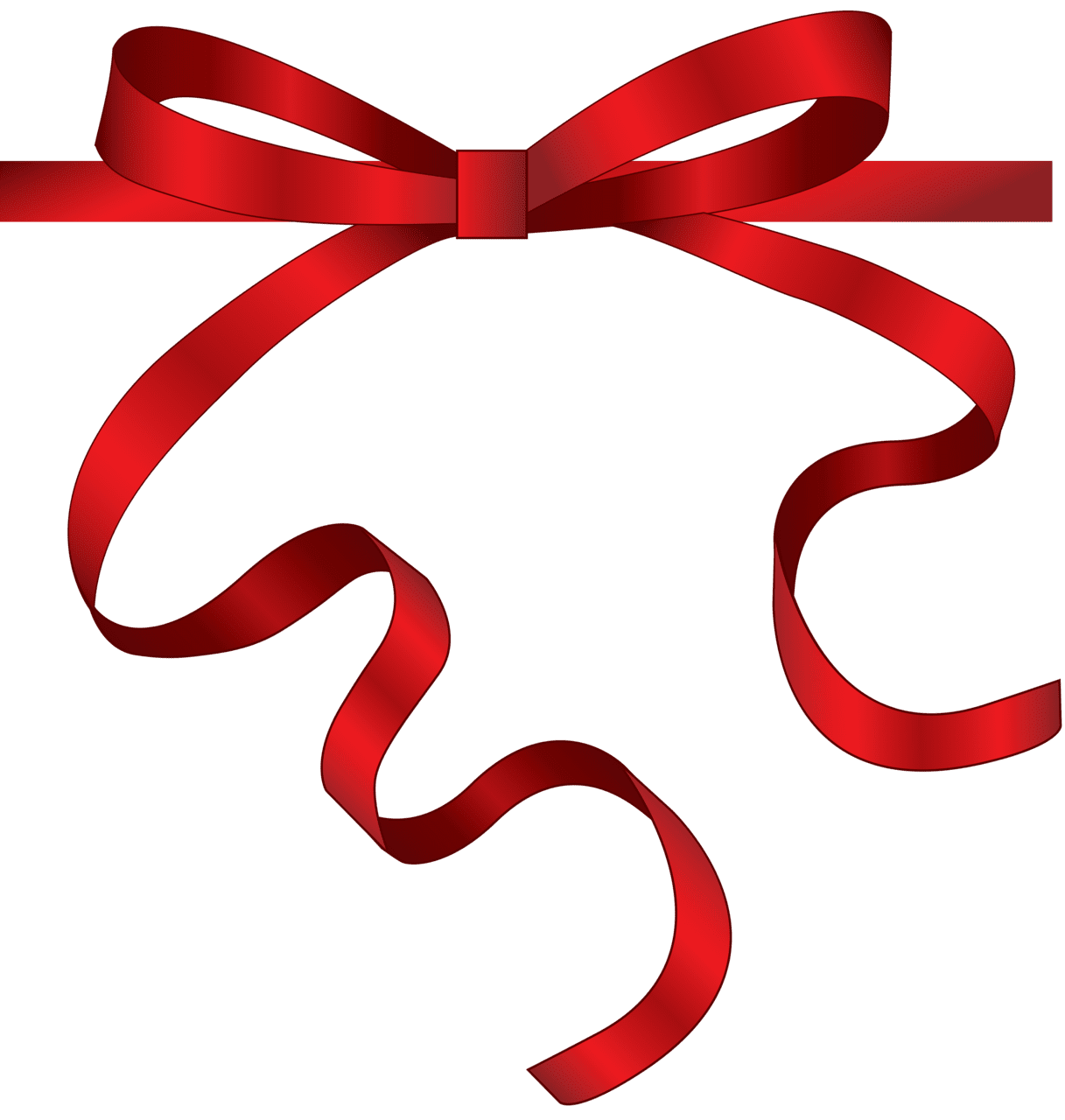 Bow red ribbon clipart image