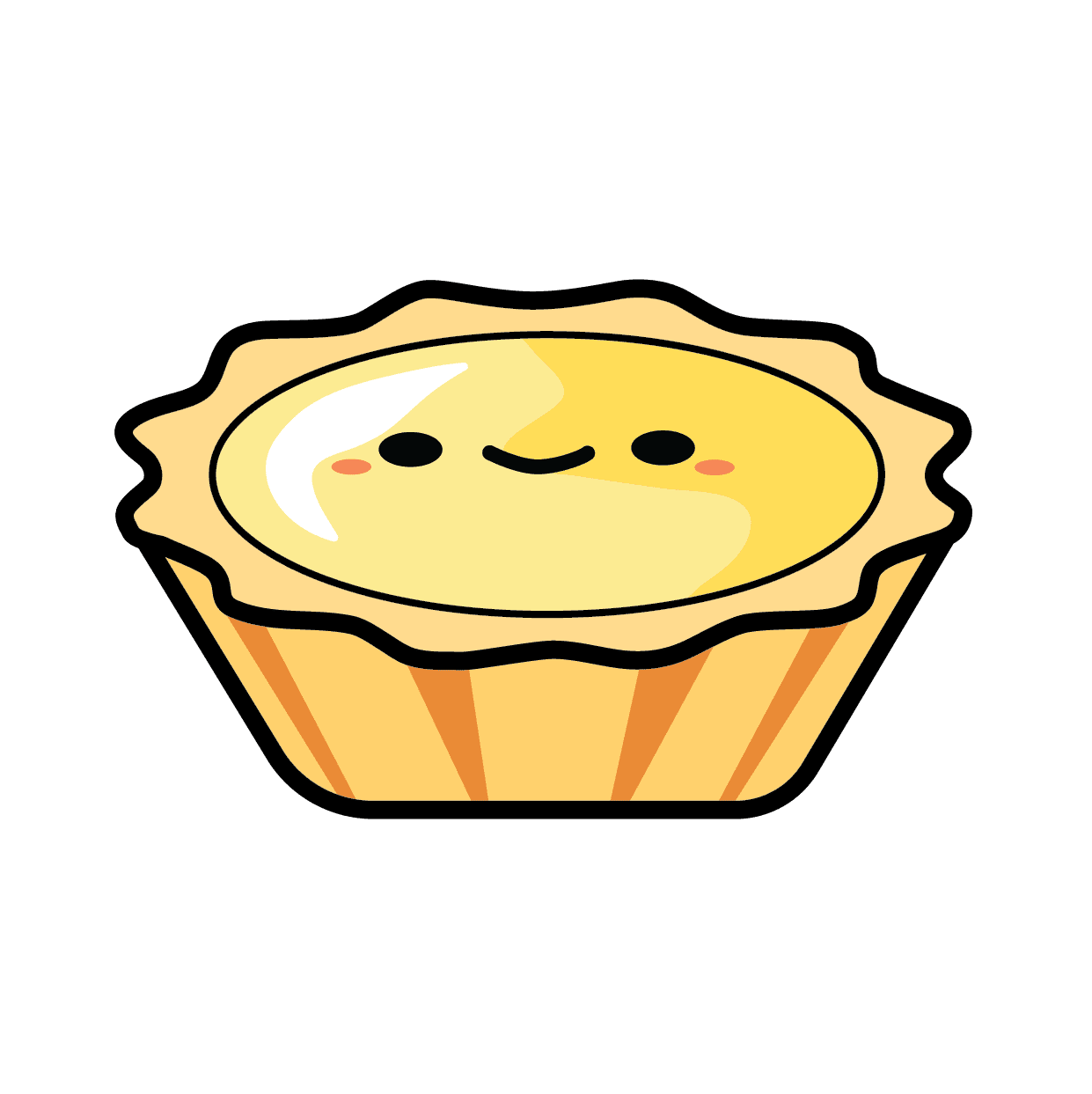 Cute egg tart clipart picture