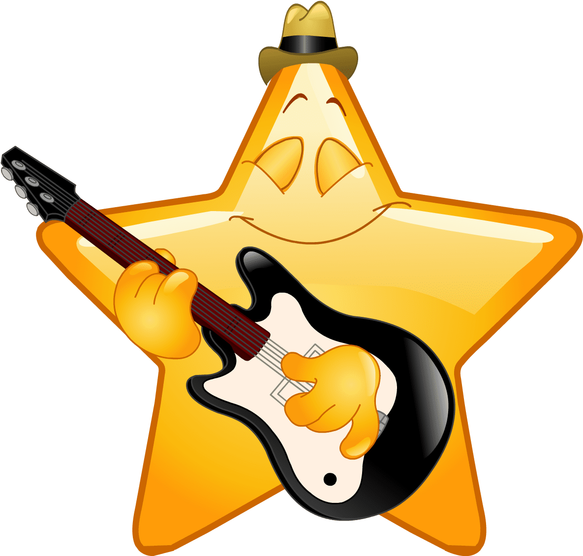 Star guitar emoji drawing clipart photo