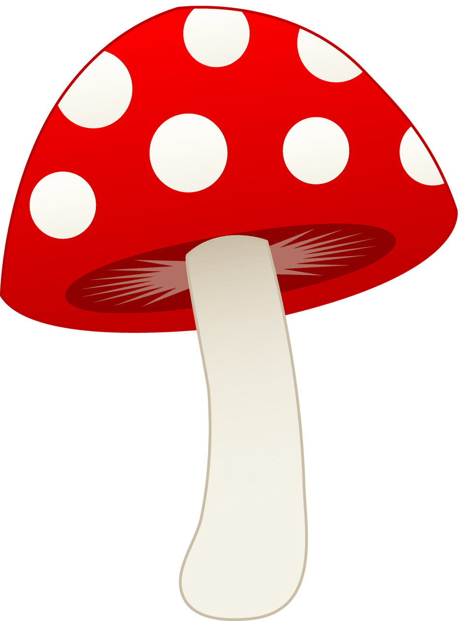 Mushroom cute clipart and coloring pages free