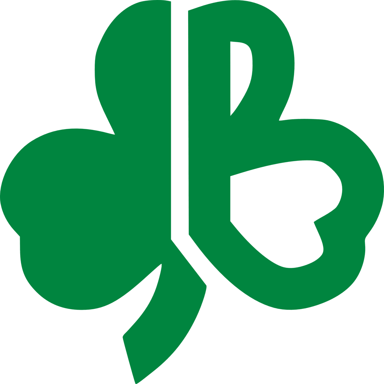 Leaf clover pin page clipart free