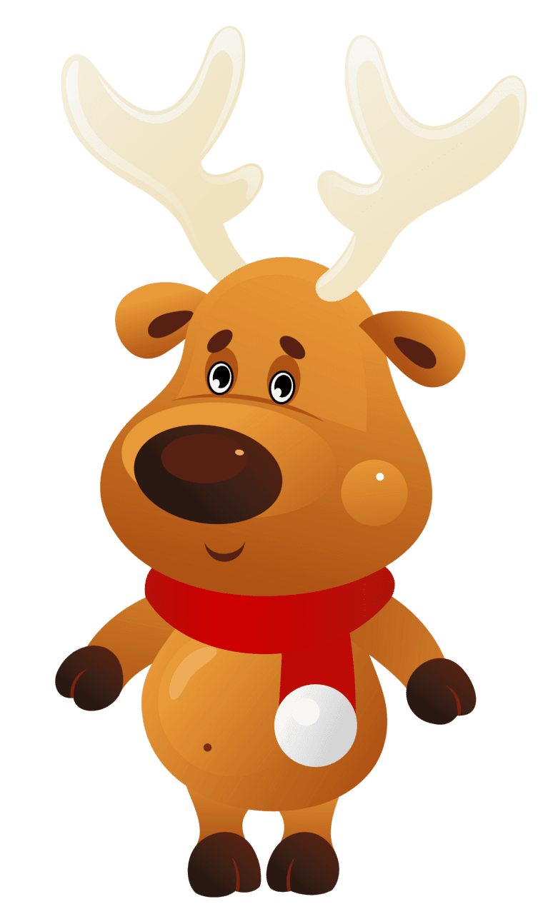 Cute reindeer clipart background