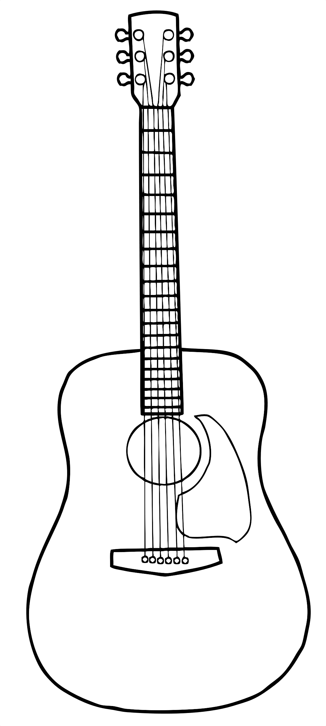 Simple guitar clipart picture