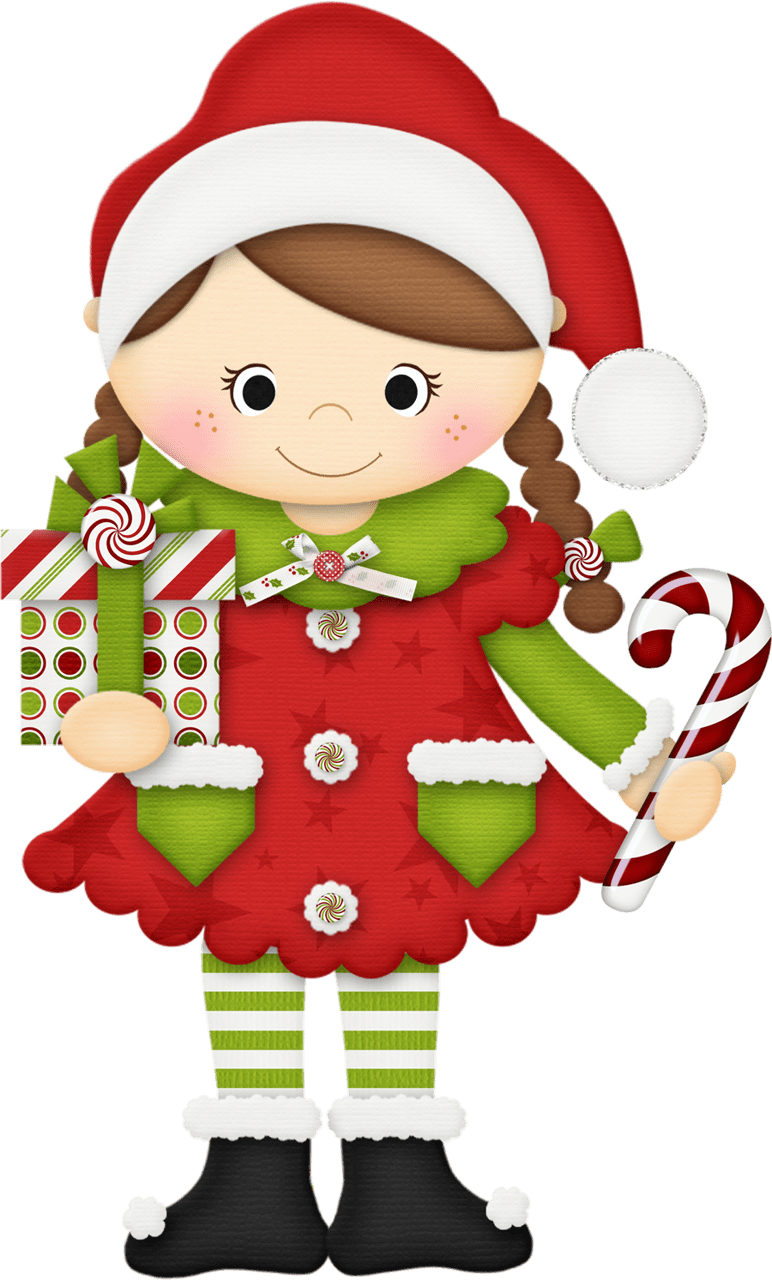 Holiday christmas elf clipart scrapbook picture