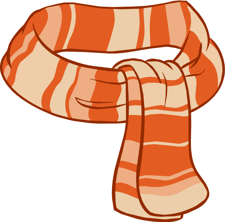 Ear orange scarf clipart image