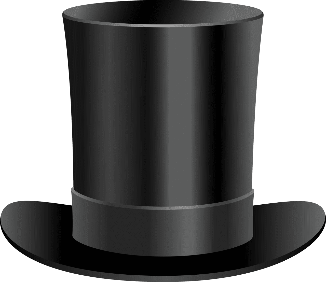 Black top hat clipart image 2