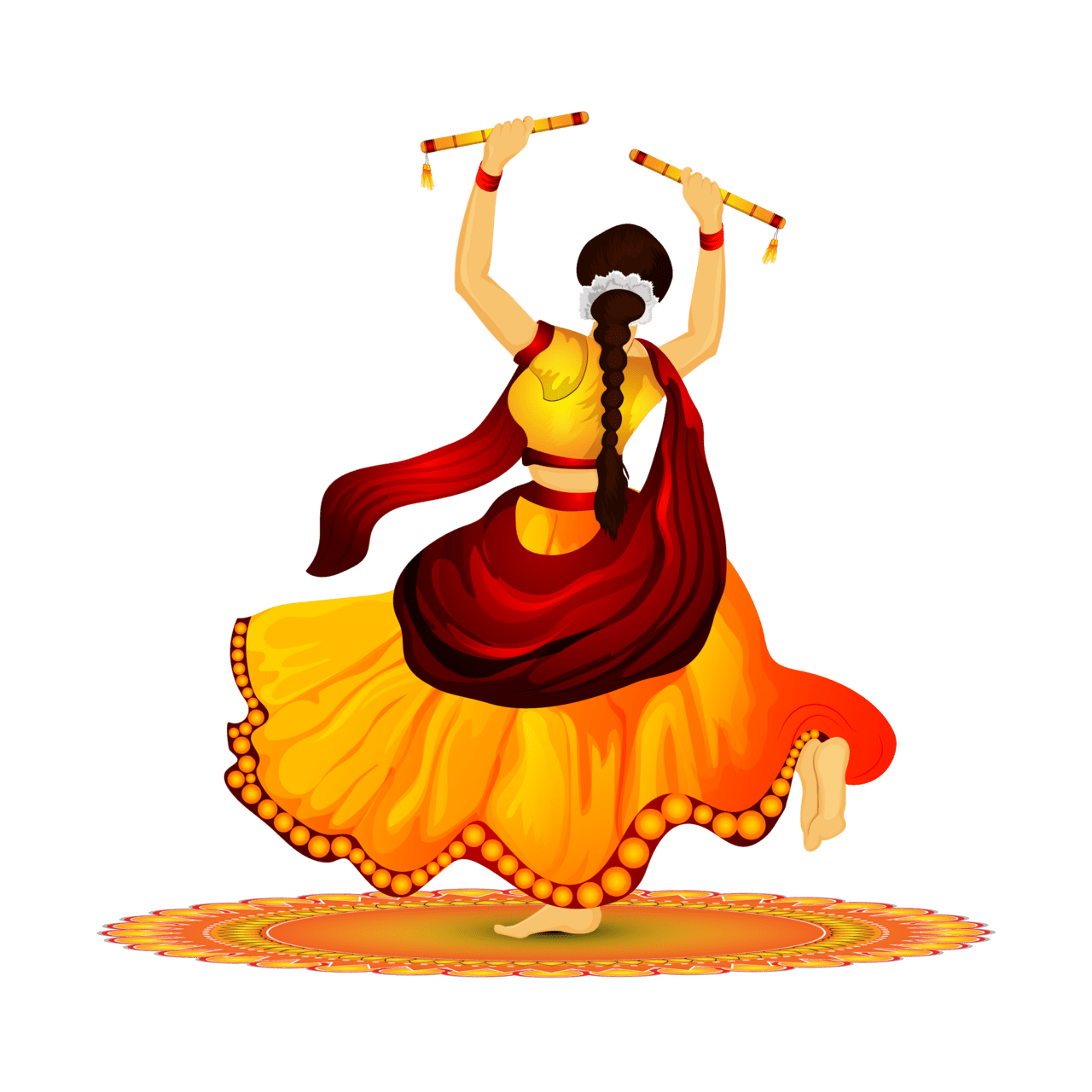 Dance garba or dandiya clipart photo