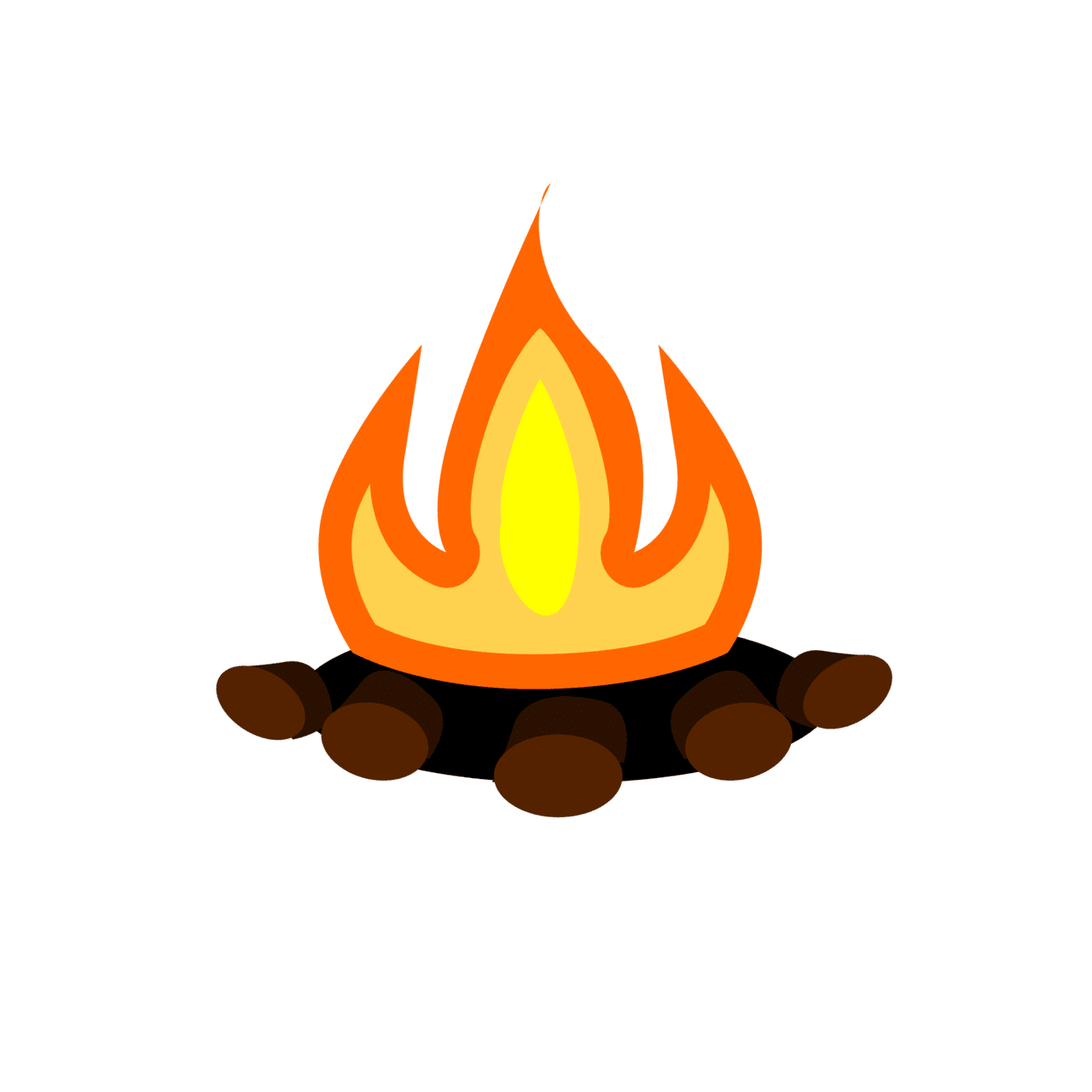 Camping camp fire clipart photo