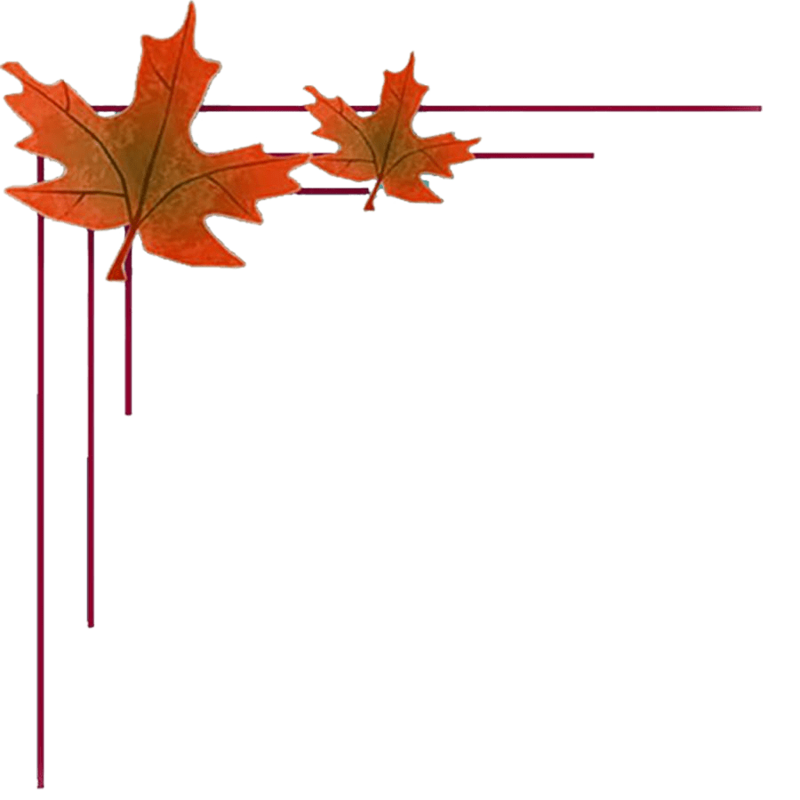 Autumn leaves pin page clipart vector 4