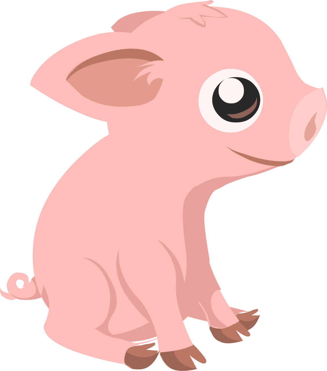 Inhabitants pig let no ai symbols clipart background