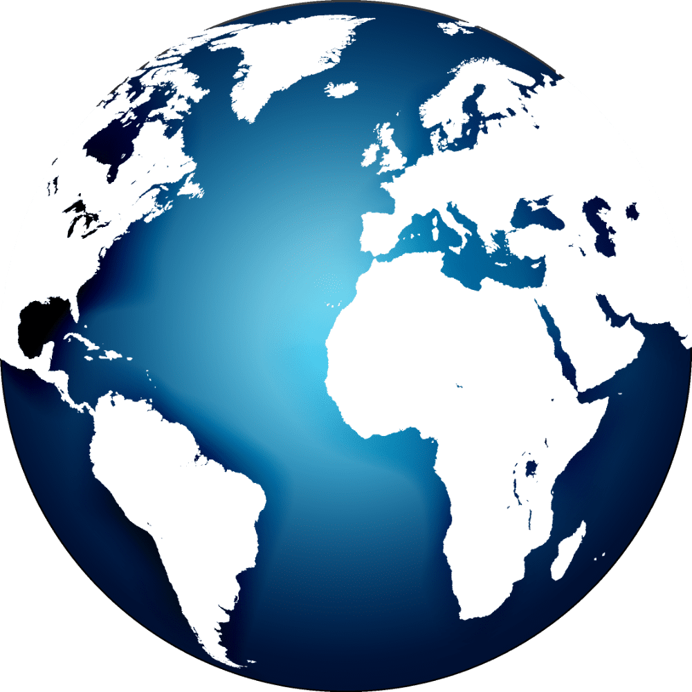 Globe world map blue earth clipart clip art