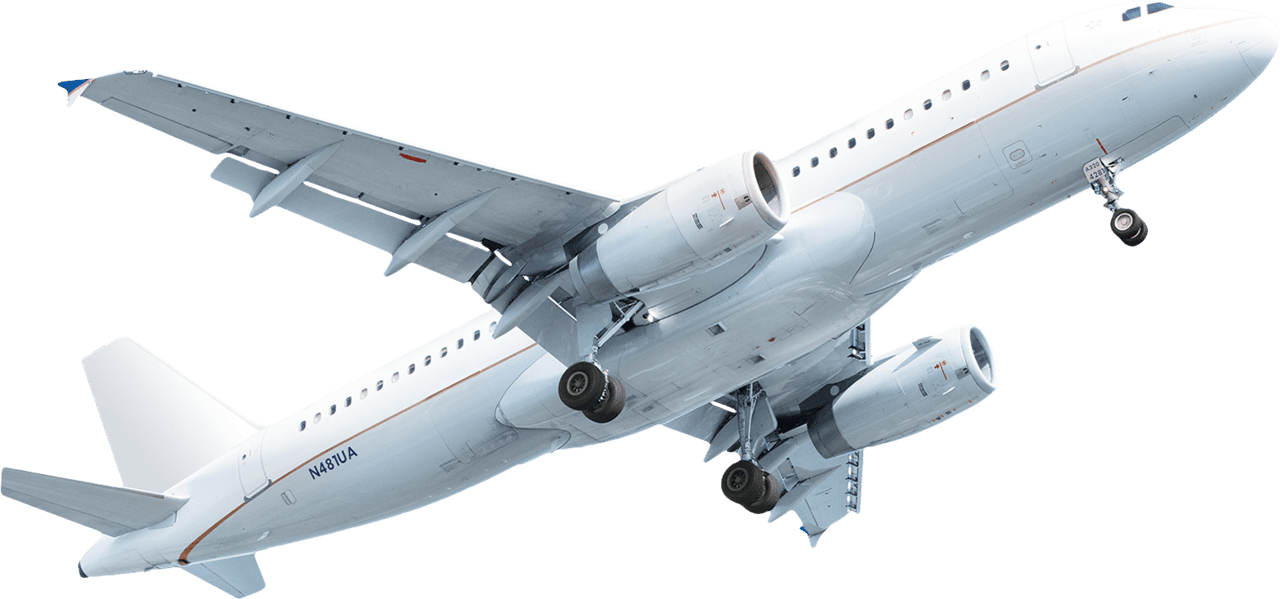 White plane clipart image