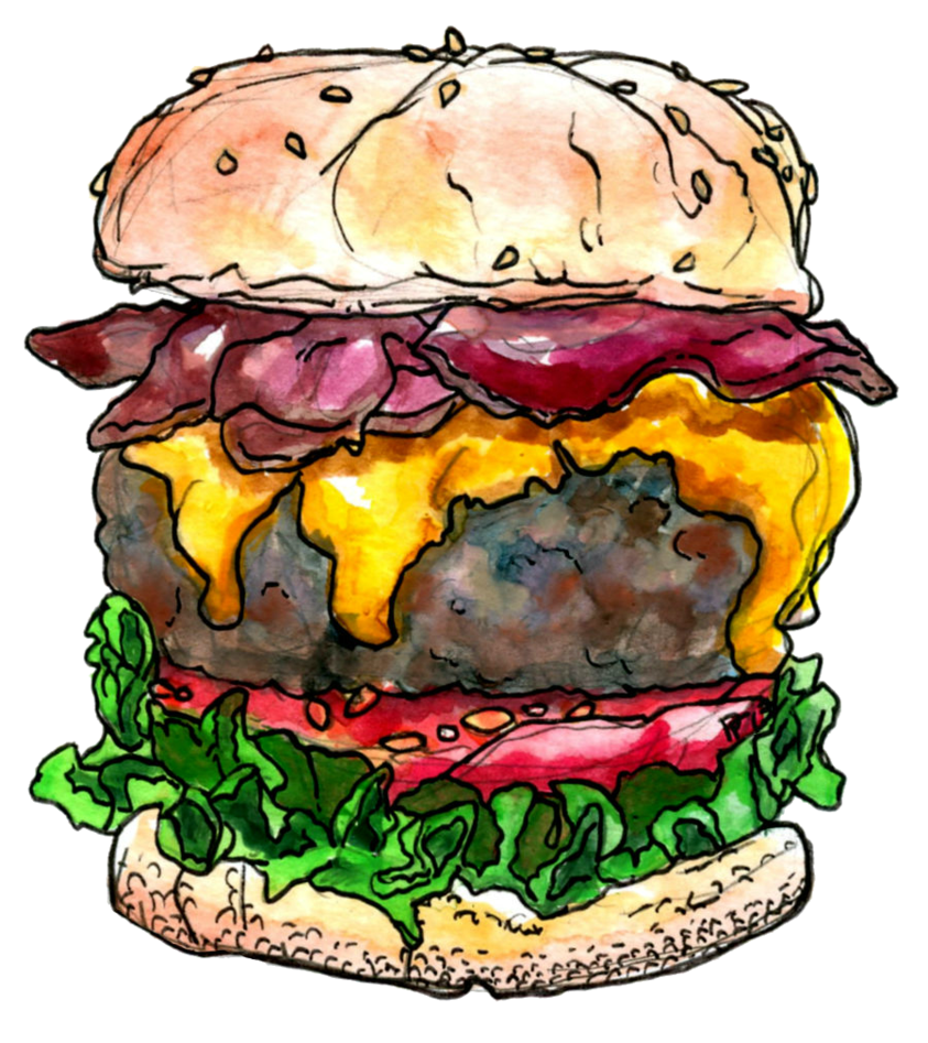 Hamburger bacon cheeseburger by hiddenstash deviantart clipart clip art