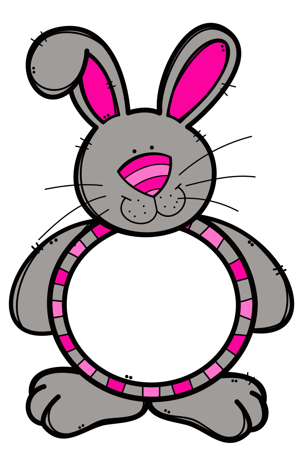 Rabbit pin page clipart photo 3