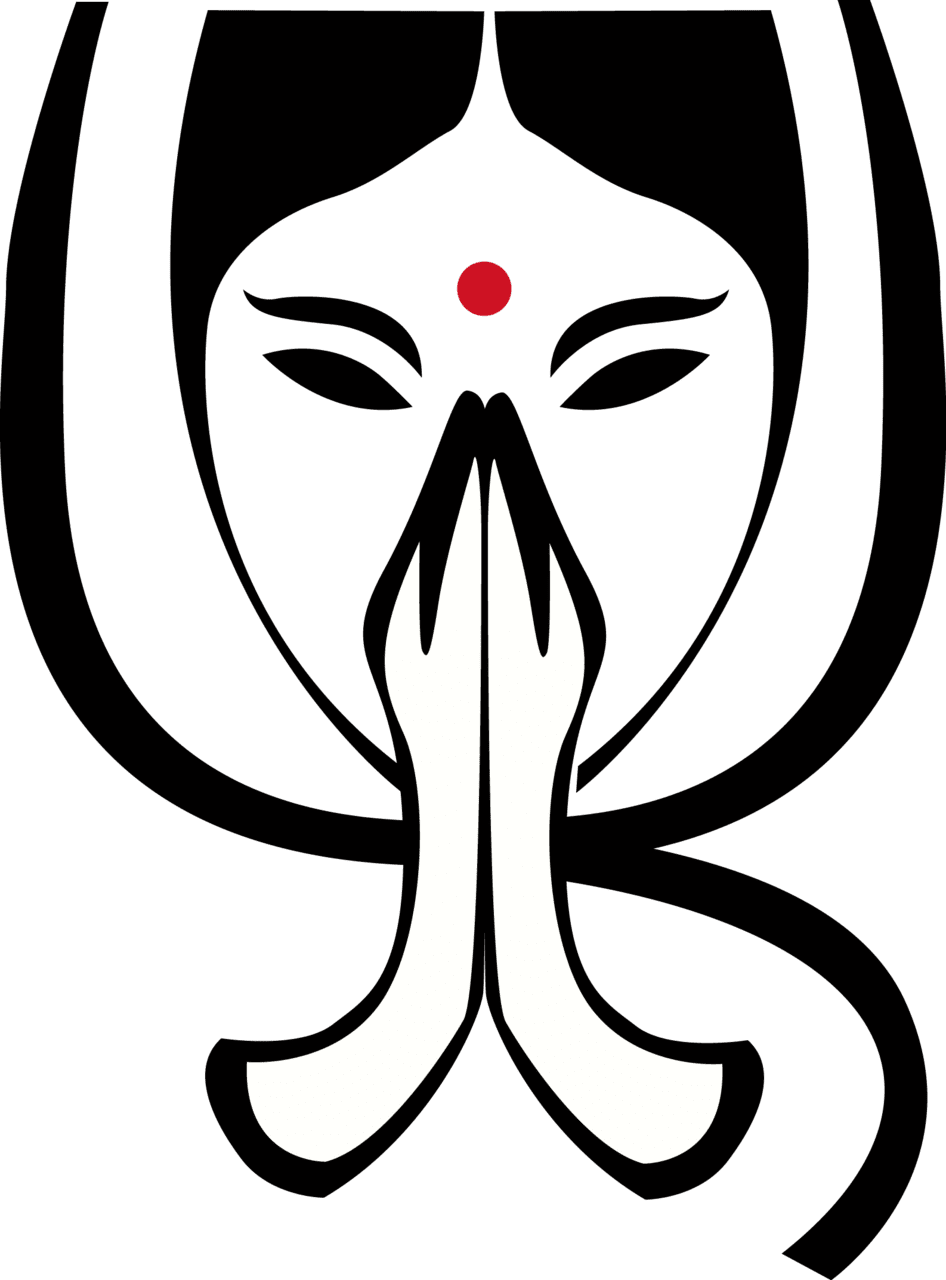 Hand namaste clipart logo