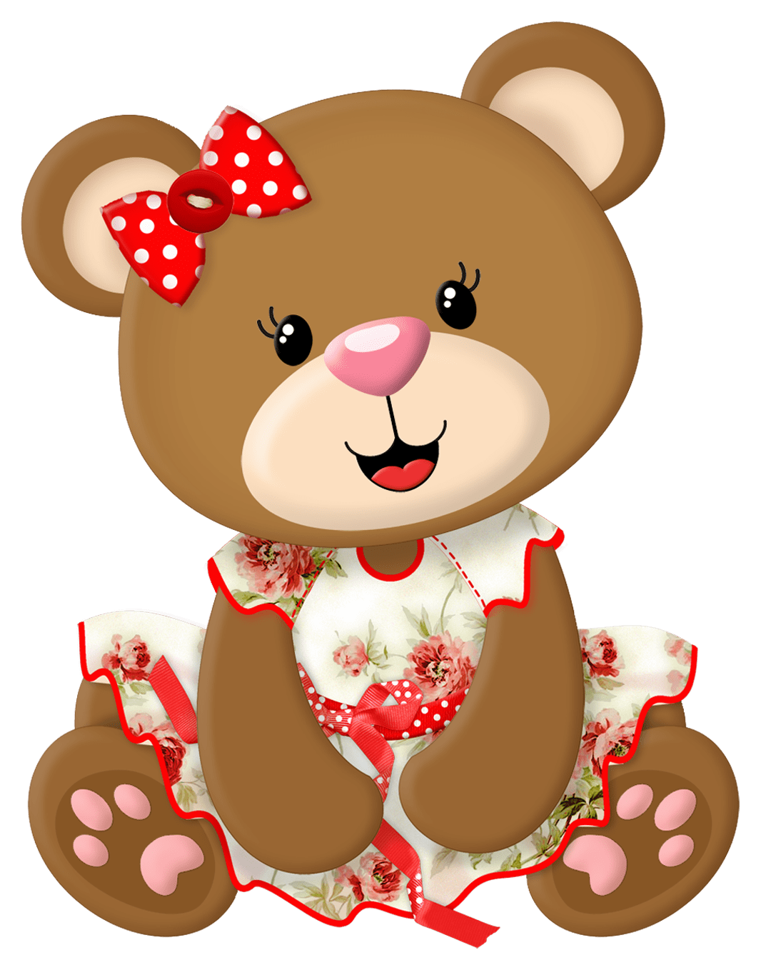 Teddy bear pin page clipart picture