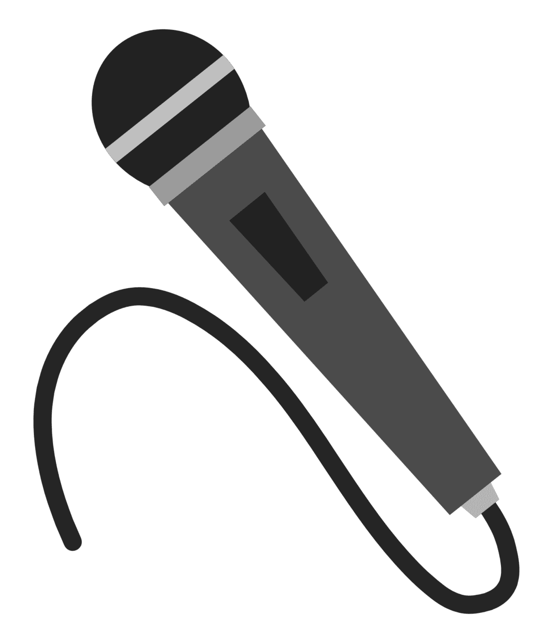 Radio microphone vector and the graphic cave clipart image