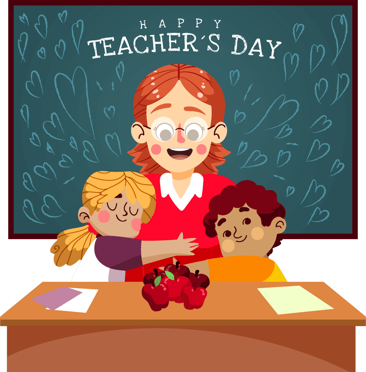 World teacher day clipart image