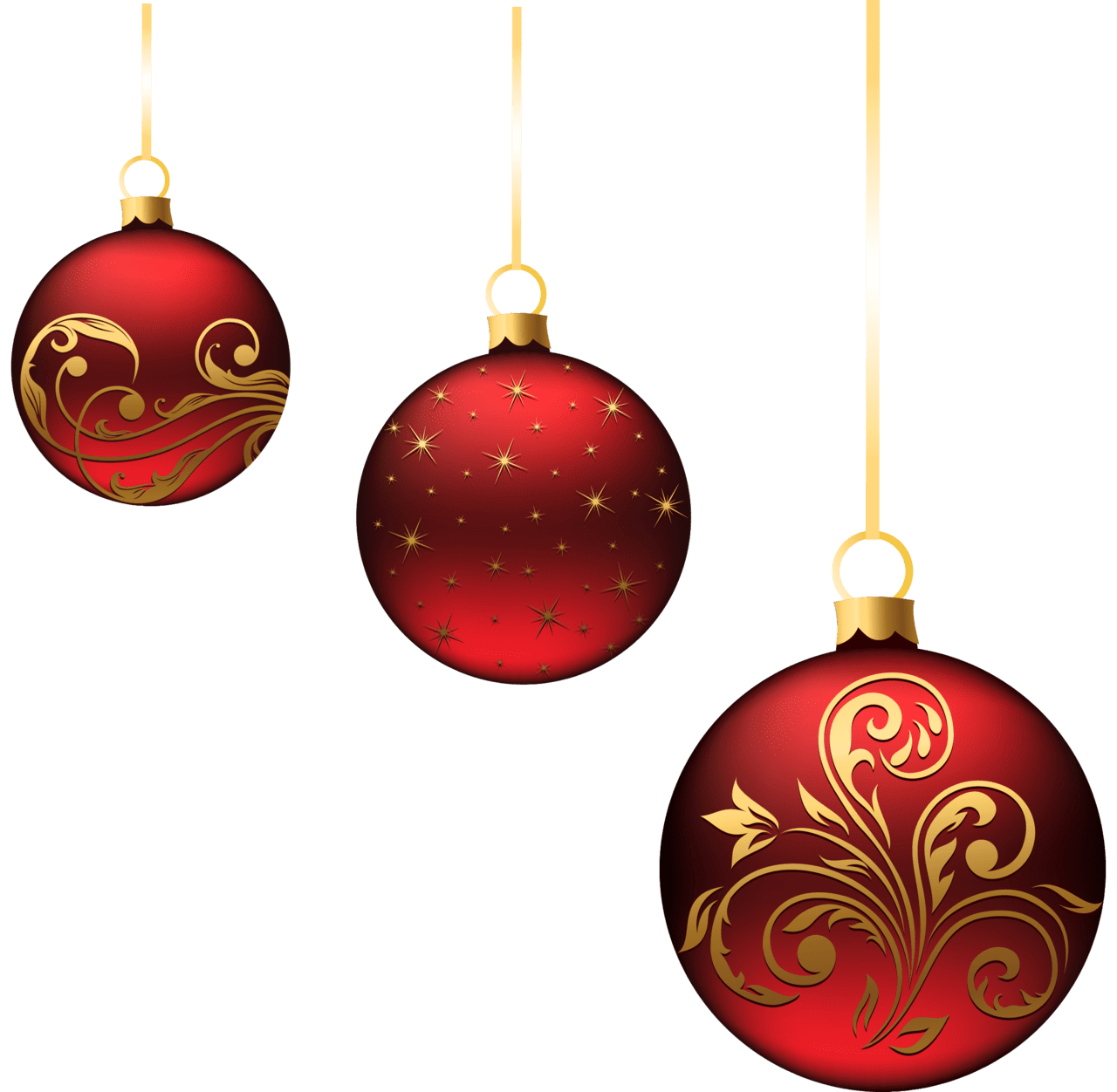 Christmas ornament red balls ornaments picture clipart