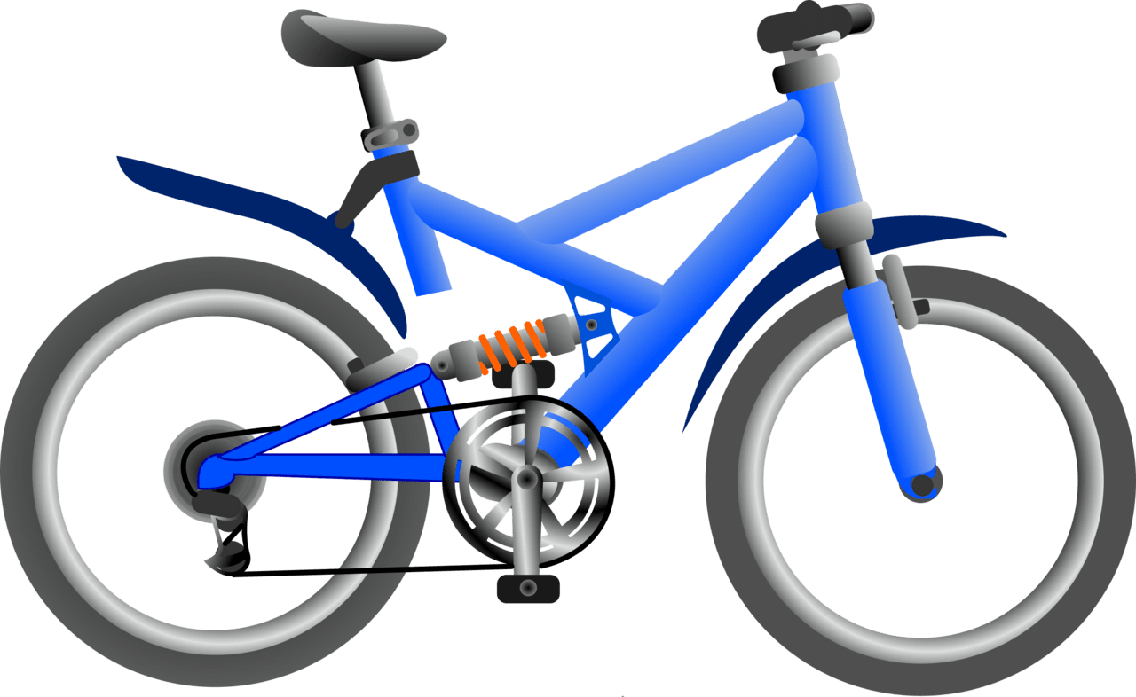 Blue bike clipart photo