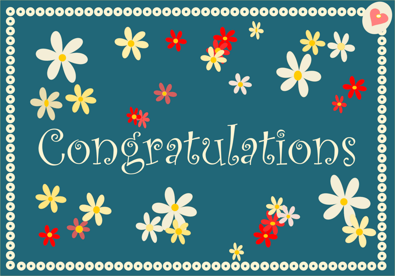 Printable congratulations ds in retro colors clipart clip art