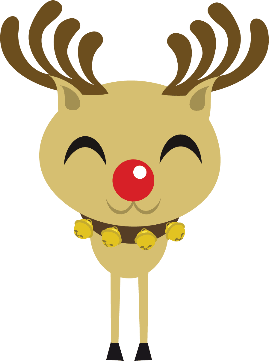 Reindeer page clipart vector