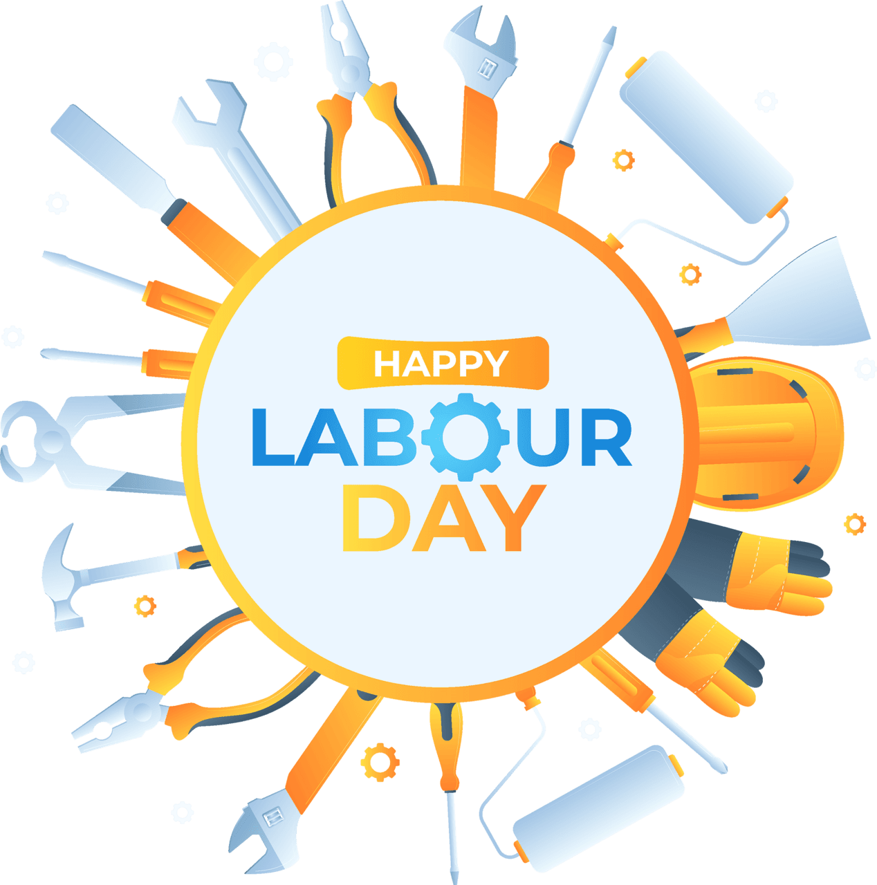 Happy labor day clipart vector