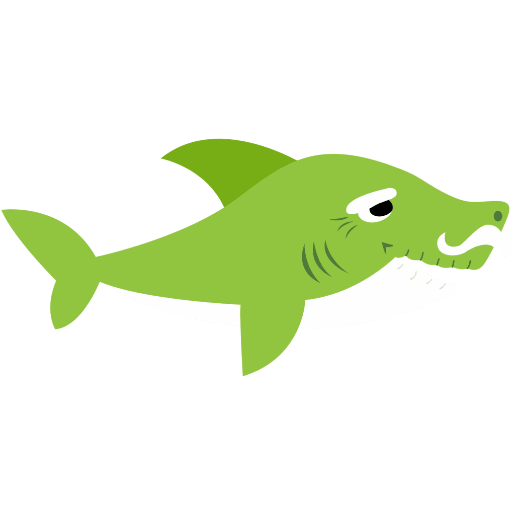 Grandpa shark clipart image