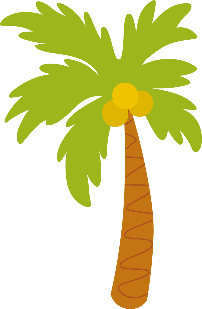 Palm tree hawaiian aloha tropical clipart picture